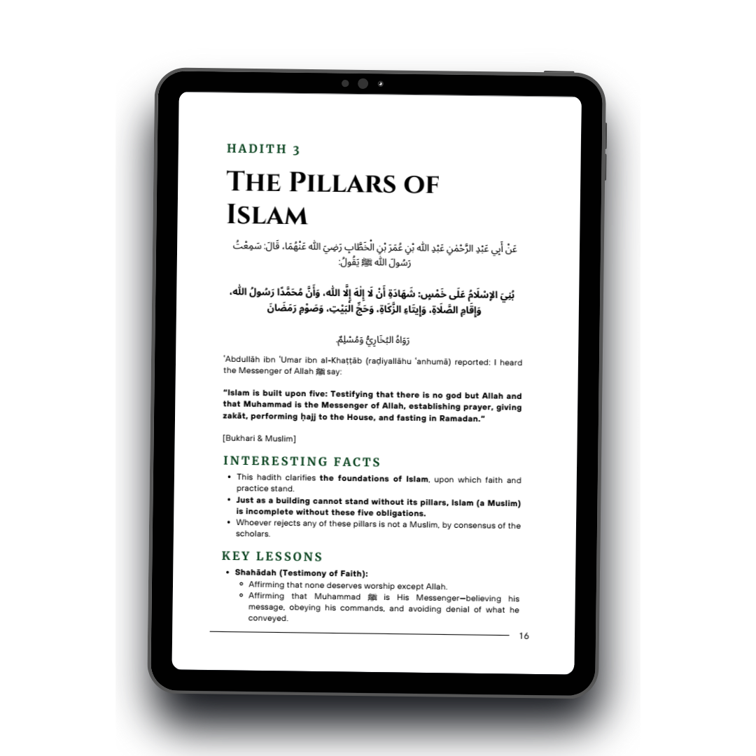 The Forty 40 Hadith of Imam Al-Nawawi (Mindmap & eBook)