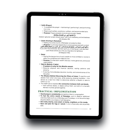 The Forty 40 Hadith of Imam Al-Nawawi (Mindmap & eBook)